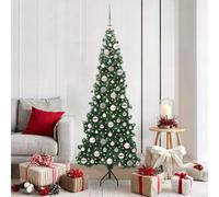 vidaXL Albero di Natale Artificiale Angolare Verde 180 cm