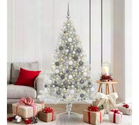 vidaXL Albero di Natale artificiale Argento 180 cm Acciaio