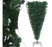 vidaXL Albero di Natale Artificiale Capovolto con Supporto Verde 120 cm PVC
