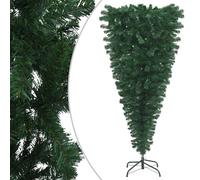 vidaXL Albero di Natale Artificiale Capovolto con Supporto Verde 150 cm PVC