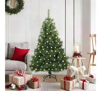 vidaXL Albero di Natale artificiale con 150 LED Verde 120 cm PE e PVC