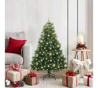 vidaXL Albero di Natale artificiale con 150 LED Verde 120 cm PE e PVC