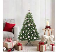 vidaXL Albero di Natale artificiale con 150 LED Verde 120 cm PE e PVC