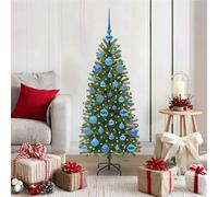 vidaXL Albero di Natale artificiale con 150 LED Verde 120 cm PE e PVC
