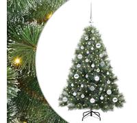 vidaXL Albero di Natale artificiale con 150 LED Verde 120 cm PE e PVC, Decorazione Salotto, Ornameuoto Stagionale a Forma di Cono, Non solo Natale con Luce Bianca Calda