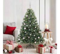 vidaXL Albero di Natale artificiale con 150 LED Verde 150 cm PE e PVC