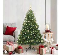vidaXL Albero di Natale artificiale con 150 LED Verde 150 cm PE e PVC