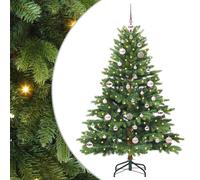 vidaXL Albero di Natale artificiale con 150 LED Verde 150 cm PE e PVC