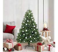 vidaXL Albero di Natale artificiale con 150 LED Verde 150 cm PE e PVC