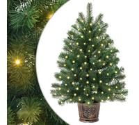 vidaXL Albero di Natale artificiale con 150 LED Verde 95 cm PE e PVC