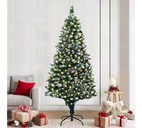 vidaXL Albero di Natale artificiale con 300 LED Verde 180 cm