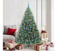 vidaXL Albero di Natale artificiale con 300 LED Verde 180 cm PE e PVC