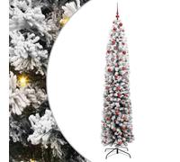 vidaXL Albero di Natale artificiale 210 cm Verde con 300 LED Slim a forma di cono