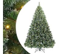 vidaXL Albero di Natale artificiale con 300 LED Verde 210 cm PE e PVC, Decorazione Salotto, Ornameuoto Stagionale a Forma di Cono, Non solo Natale con Luce Bianca Calda