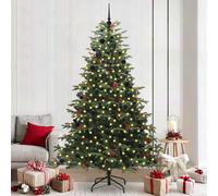 vidaXL Albero di Natale artificiale con 300 LED Verde 240 cm