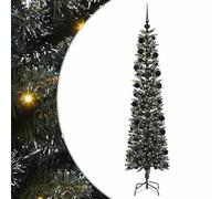 vidaXL Albero di Natale artificiale con 300 LED Verde 58 x 58 x 210 cm, Albero di Natale moderno a cono, decorazione per interni ed esterni, luci LED bianche calde