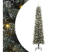 vidaXL Albero di Natale artificiale con 300 LED Verde 58 x 58 x 210 cm, Albero di Natale moderno a cono, decorazione per interni ed esterni, luci LED bianche calde