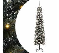 vidaXL Albero di Natale artificiale con 300 LED Verde 58 x 58 x 210 cm, Albero di Natale moderno a cono, decorazione per interni ed esterni, luci LED bianche calde