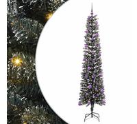 vidaXL Albero di Natale artificiale con 300 LED Verde 58 x 58 x 240 cm, Albero di Natale moderno a cono, decorazione per interni ed esterni, luci LED bianche calde