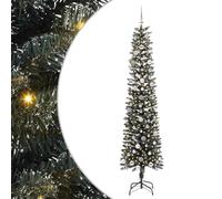 vidaXL Albero di Natale artificiale con 300 LED Verde 58 x 58 x 240 cm, Albero di Natale moderno a cono, decorazione per interni ed esterni, luci LED bianche calde