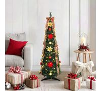 vidaXL Albero di Natale artificiale con 50 LED Verde 125 cm PVC