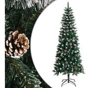 vidaXL Albero di Natale Artificiale con Base Verde 210 cm PVC