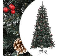 vidaXL Albero di Natale Artificiale con Base Verde 240 cm PVC