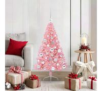 vidaXL Albero di Natale artificiale con luci integrate Rosa 120 cm PVC