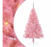 vidaXL Albero di Natale artificiale con luci integrate Rosa 150 cm PVC