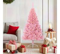 vidaXL Albero di Natale artificiale con luci integrate Rosa 150 cm PVC