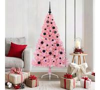 vidaXL Albero di Natale artificiale con luci integrate Rosa 150 cm PVC
