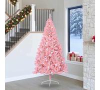 vidaXL Albero di Natale artificiale con luci integrate Rosa 240 cm PVC