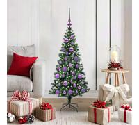 vidaXL Albero di Natale artificiale con luci integrate Verde 120 cm