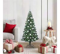 vidaXL Albero di Natale artificiale con luci integrate Verde 120 cm
