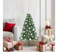 vidaXL Albero di Natale artificiale con luci integrate Verde 120 cm