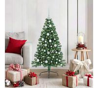 vidaXL Albero di Natale artificiale con luci integrate Verde 120 cm