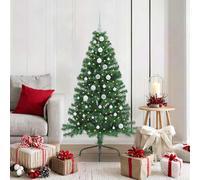 vidaXL Albero di Natale artificiale con luci integrate Verde 150 cm