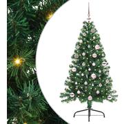 vidaXL Albero di Natale artificiale con luci integrate Verde 150 cm