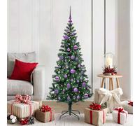 vidaXL Albero di Natale artificiale con luci integrate Verde 150 cm