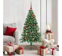 vidaXL Albero di Natale artificiale con luci integrate Verde 150 cm