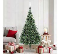 vidaXL Albero di Natale artificiale con luci integrate Verde 180 cm