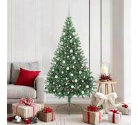 vidaXL Albero di Natale artificiale con luci integrate Verde 180 cm