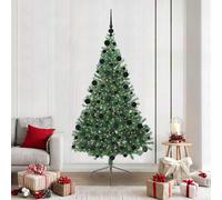 vidaXL Albero di Natale artificiale con luci integrate Verde 210 cm