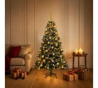 vidaXL Albero di Natale Artificiale con Pallina 150 cm 150 LED