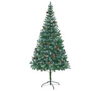 vidaXL Albero di Natale Artificiale con Pigne 210 cm