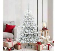 vidaXL Albero di Natale Artificiale con Rami Pieghevoli Bianco 150 cm
