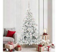 vidaXL Albero di Natale Artificiale con Rami Pieghevoli Bianco 180 cm