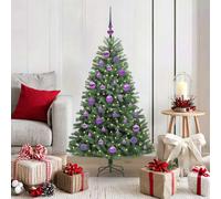 vidaXL Albero di Natale Artificiale con Rami Pieghevoli Verde 120 cm