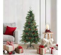 vidaXL Albero di Natale Artificiale con Rami Pieghevoli Verde 150 cm