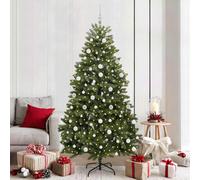 vidaXL Albero di Natale Artificiale con Rami Pieghevoli Verde 210 cm